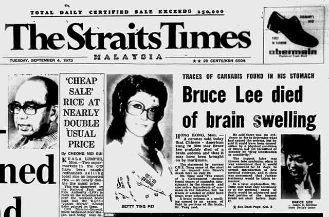 Causas sobre la muerte de Bruce Lee y Brandon Lee