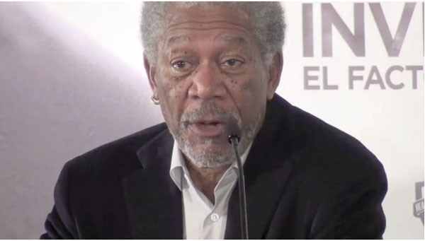 INVICTUS. Rueda de prensa con Morgan Freeman