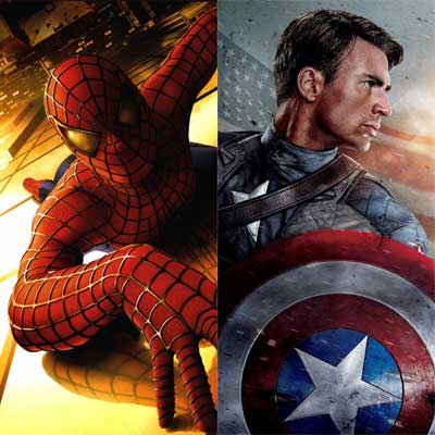 El posible crossover entre Spiderman y Capitán América, abandonado por ahora.