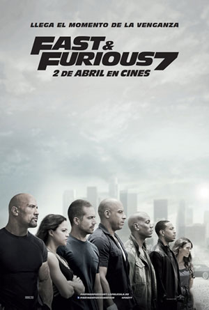 Taquillas EE UU del 17 al 19 de Abril de 2015: Fast & Furious 7 sigue sin que nadie le plante cara en la taquilla.