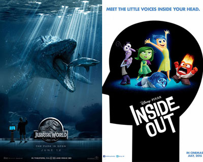 Taquillas del 19 al 21 de Junio de 2015: Jurassic World e Inside Out marcan un fin de semana espectacular en la taquilla.
