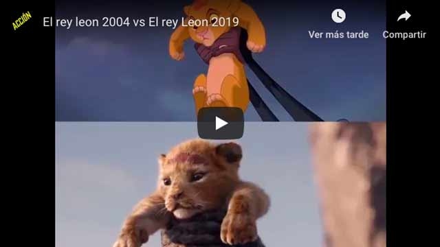 El rey leon 1994 vs El rey Leon 2019