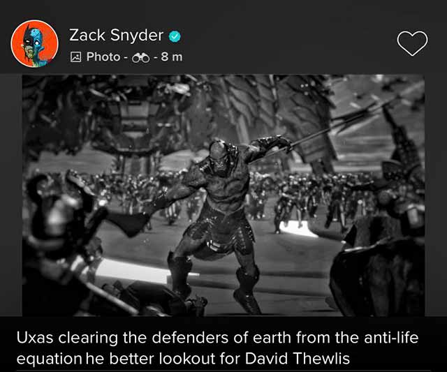 Nuevas imágenes de Darkseid compartidas por Zack Snyder