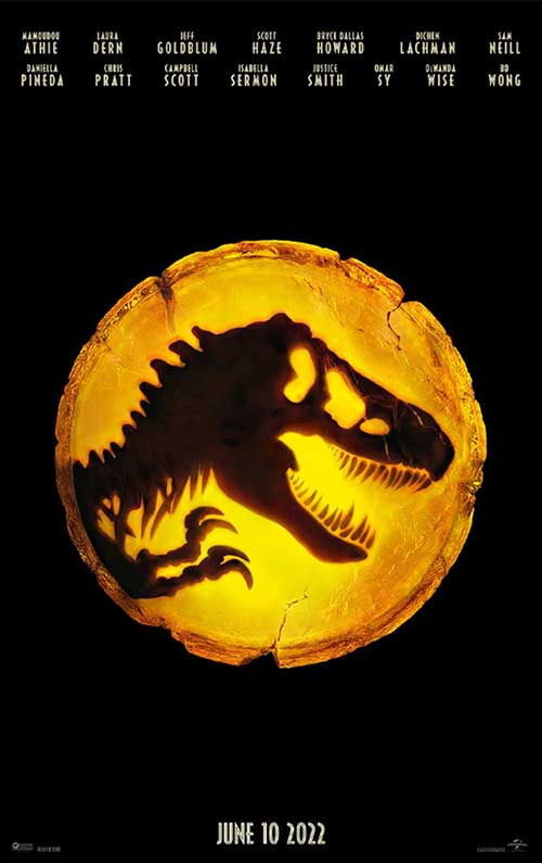 Jurassic World: Dominion anuncia su estreno en 2022 con nuevo póster